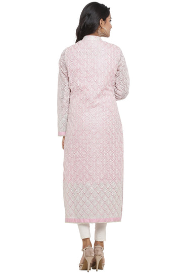 Ranas Pink Color Charki Gota Kurti