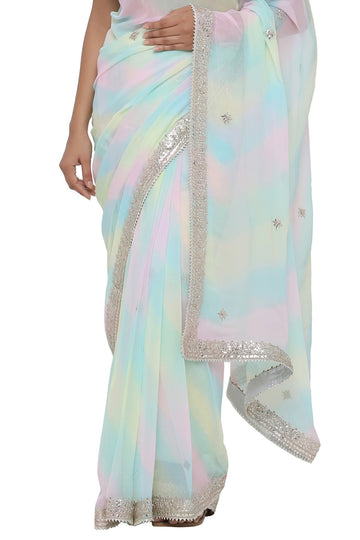 Ranas Multi Color Leheriya Saree