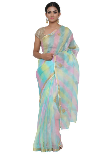 Ranas Multi Leheriya Saree