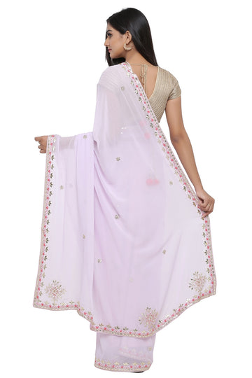 Ranas Light Purple Gota Patti Saree