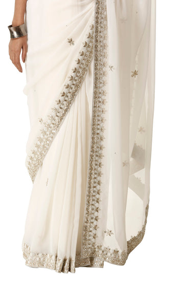 Ranas Off White Gota Patti Saree