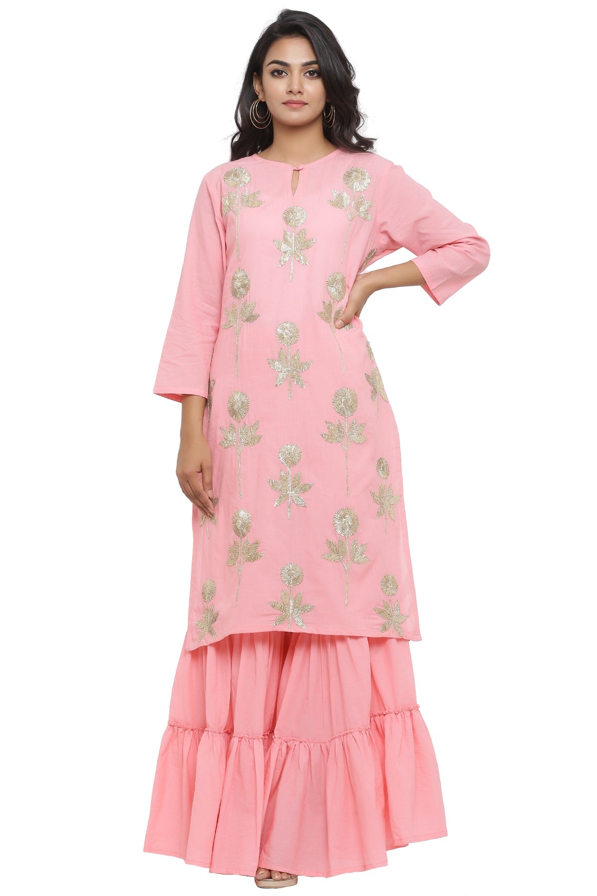 Ranas Pink Color Cotton Suit