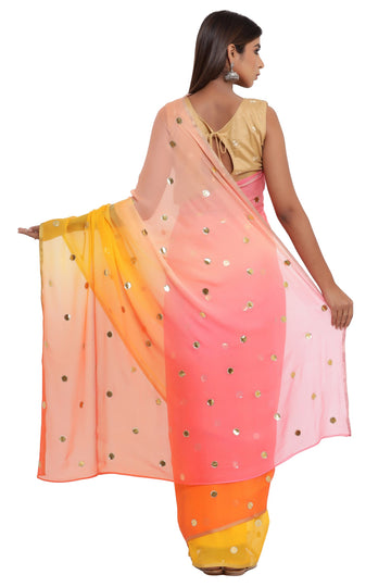 Ranas Shaded Chiffon Saree