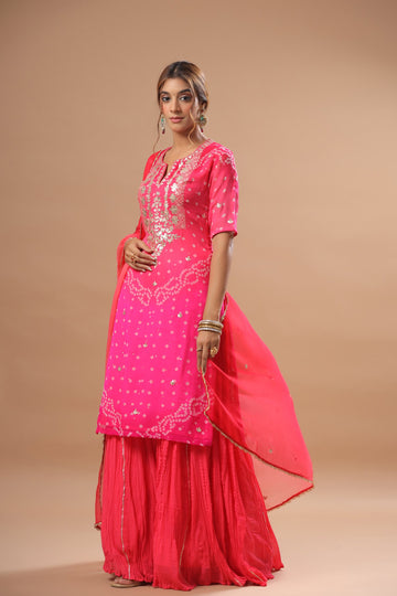 Ranas Rani shaded color Garara Set