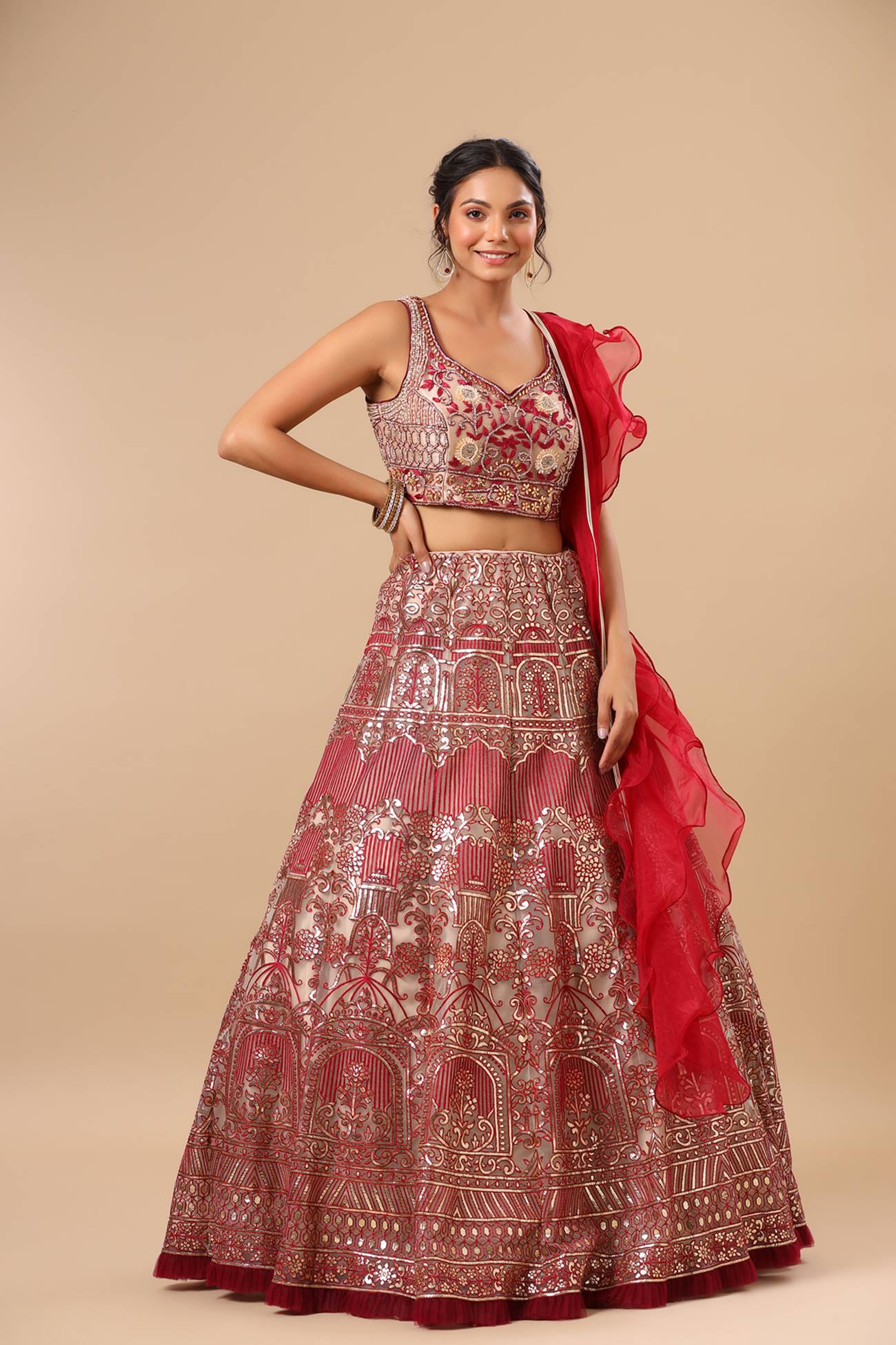 Ranas Wine color Lehenga