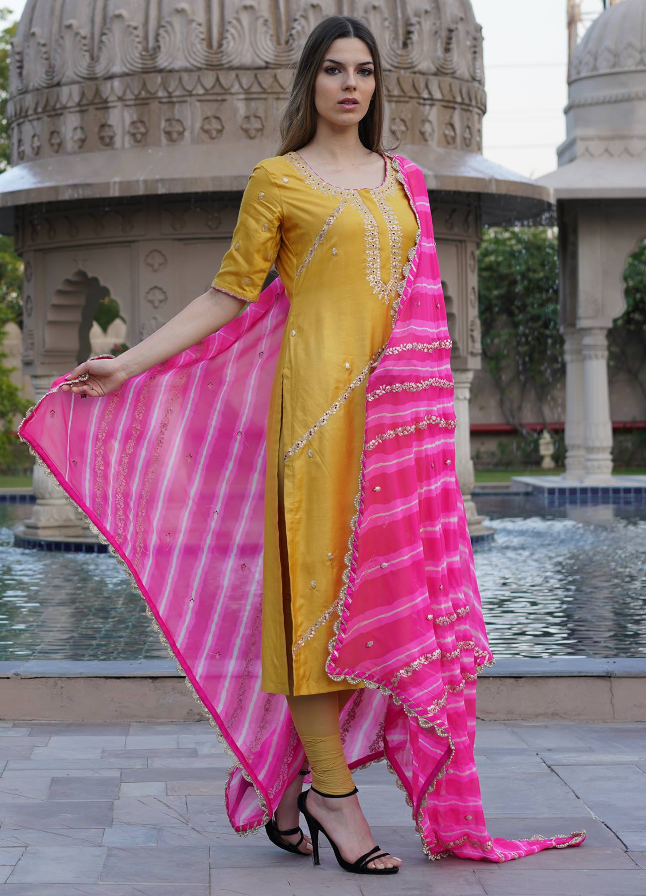 Ranas Mustard Color Suit