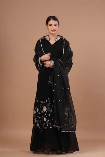 Ranas Black color Anarkali Suit