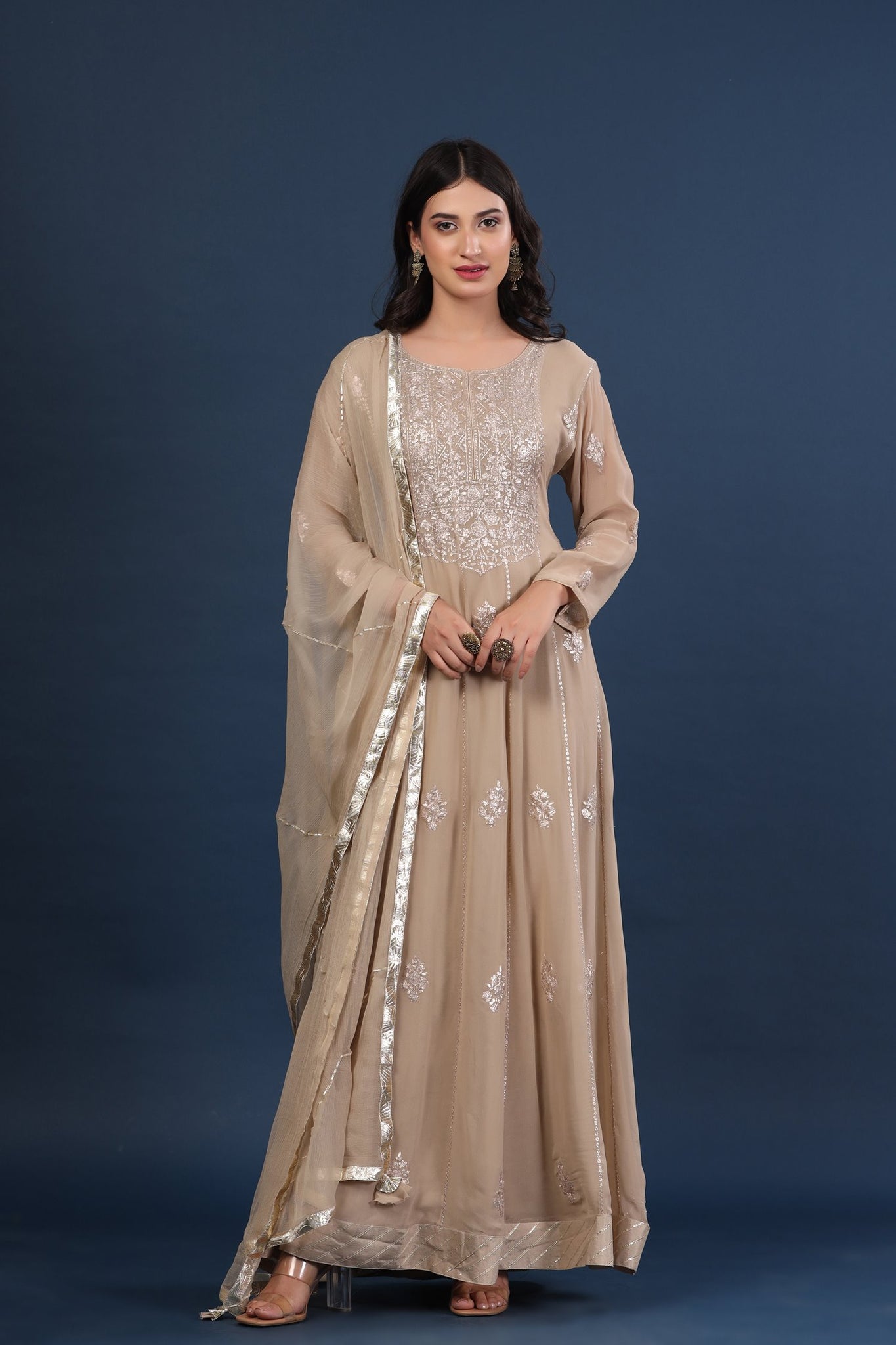 Ranas Beige Color Gown