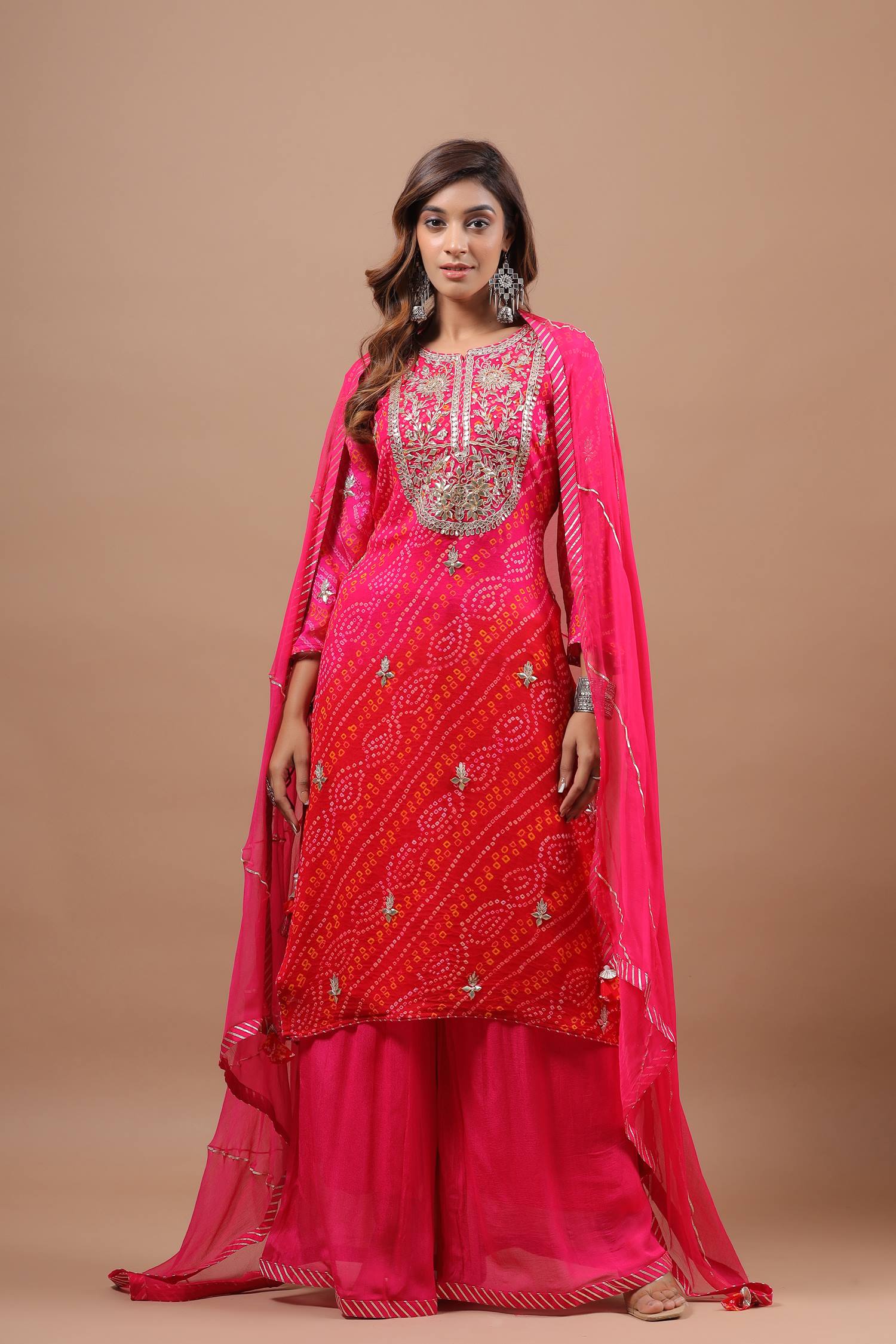 Gulto Badhej Cotton Sartin Bandhej Suit Dress Material at Rs 480/piece in  Rajkot