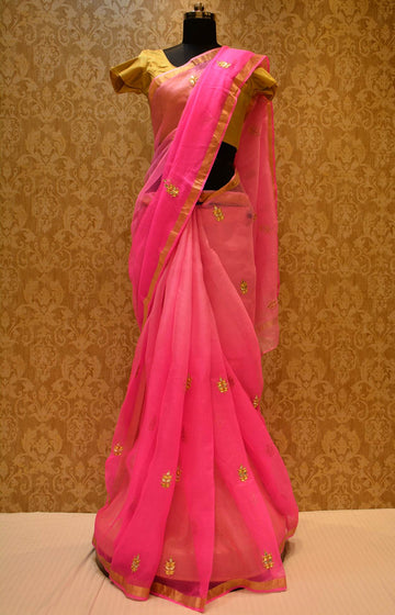 Ranas Pink Kota Silk Saree
