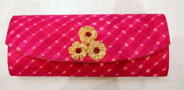 Ranas Pink Georgette clutch Bag 1340