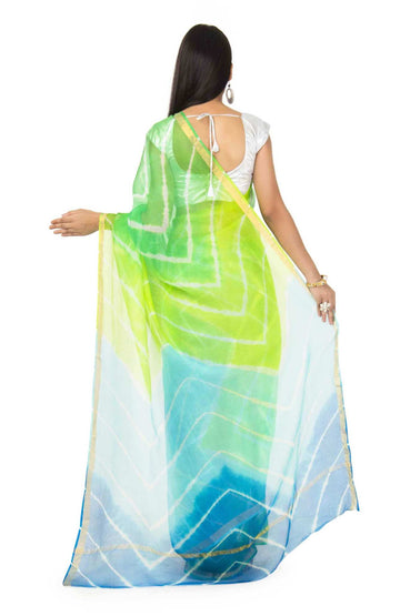 kota Silk Saree In Green color With zari Border